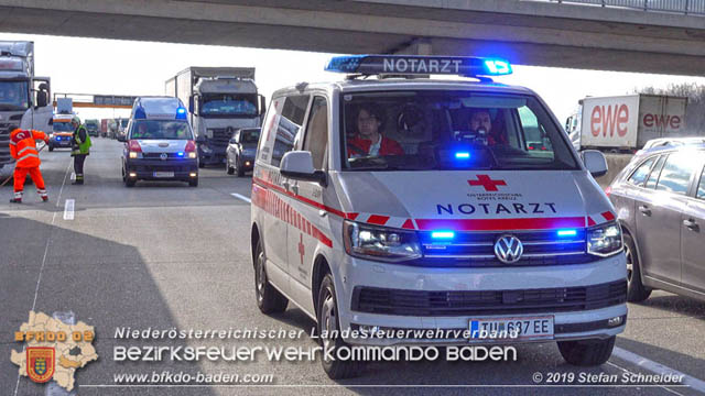 20190129 VU A2 RFB Wien Höhe Knoten Guntramsdorf - Einmündung A3 Foto: © Stefan Schneider 20190129 VU A2 RFB Wien Höhe Knoten Guntramsdorf - Einmündung A3 Foto: © Stefan Schneider