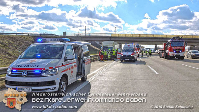 20190129 VU A2 RFB Wien Höhe Knoten Guntramsdorf - Einmündung A3 Foto: © Stefan Schneider 20190129 VU A2 RFB Wien Höhe Knoten Guntramsdorf - Einmündung A3 Foto: © Stefan Schneider
