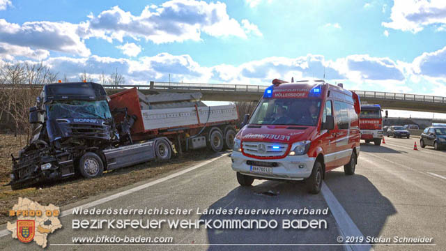 20190129 VU A2 RFB Wien Höhe Abfahrt Raststation Guntramsdorf Foto: © Stefan Schneider 20190129 VU A2 RFB Wien Höhe Abfahrt Raststation Guntramsdorf Foto: © Stefan Schneider