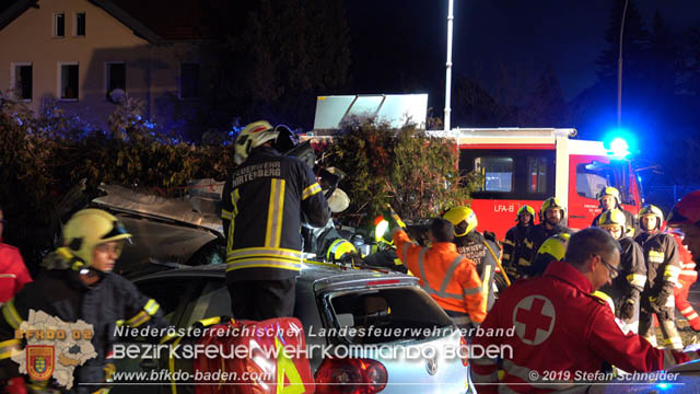 20190224 Schwerer Verkehrsunfall auf der LB18 in St.Veit a.d.Triesting  Foto: © Stefan Schneider 