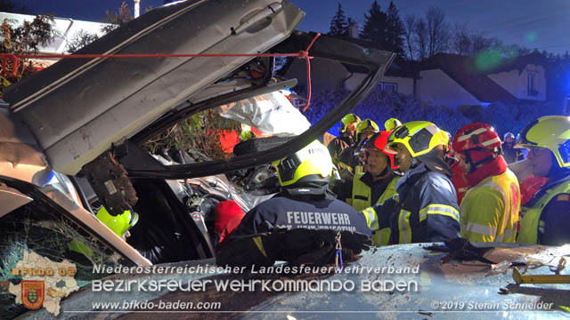 20190224 Schwerer Verkehrsunfall auf der LB18 in St.Veit a.d.Triesting  Foto: © Stefan Schneider 