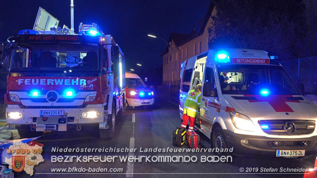 20190224 Schwerer Verkehrsunfall auf der LB18 in St.Veit a.d.Triesting  Foto: © Stefan Schneider 