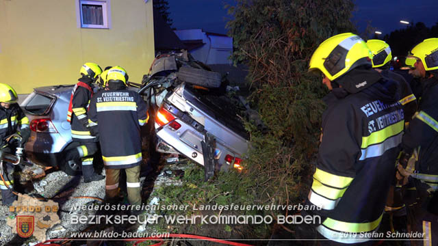 20190224 Schwerer Verkehrsunfall auf der LB18 in St.Veit a.d.Triesting  Foto: © Stefan Schneider 