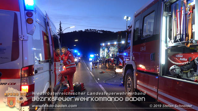 20190224 Schwerer Verkehrsunfall auf der LB18 in St.Veit a.d.Triesting  Foto: © Stefan Schneider 