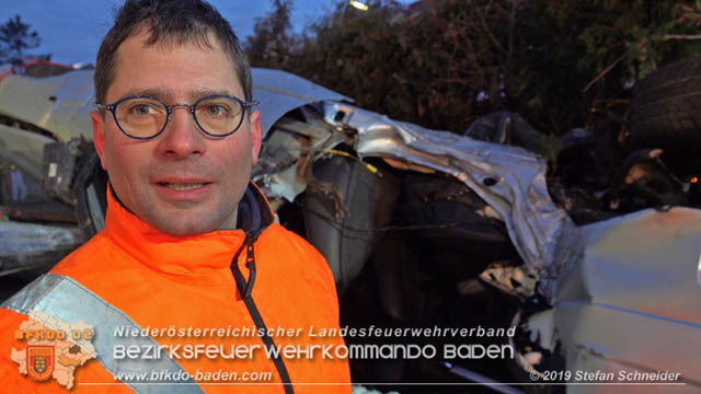 20190224 Schwerer Verkehrsunfall auf der LB18 in St.Veit a.d.Triesting  Foto: © Stefan Schneider 