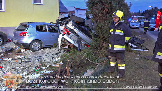 20190224 Schwerer Verkehrsunfall auf der LB18 in St.Veit a.d.Triesting  Foto: © Stefan Schneider 