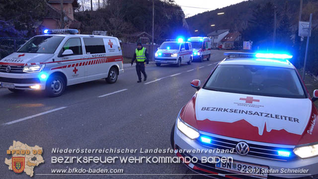 20190224 Schwerer Verkehrsunfall auf der LB18 in St.Veit a.d.Triesting  Foto: © Stefan Schneider 