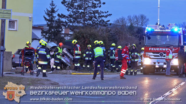 20190224 Schwerer Verkehrsunfall auf der LB18 in St.Veit a.d.Triesting  Foto: © Stefan Schneider 