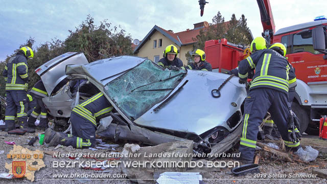 20190224 Schwerer Verkehrsunfall auf der LB18 in St.Veit a.d.Triesting  Foto: © Stefan Schneider 