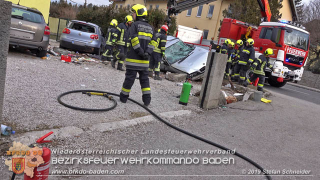 20190224 Schwerer Verkehrsunfall auf der LB18 in St.Veit a.d.Triesting  Foto: © Stefan Schneider 