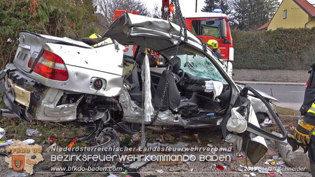 20190224 Schwerer Verkehrsunfall auf der LB18 in St.Veit a.d.Triesting  Foto: © Stefan Schneider 