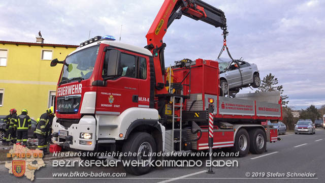 20190224 Schwerer Verkehrsunfall auf der LB18 in St.Veit a.d.Triesting  Foto: © Stefan Schneider 