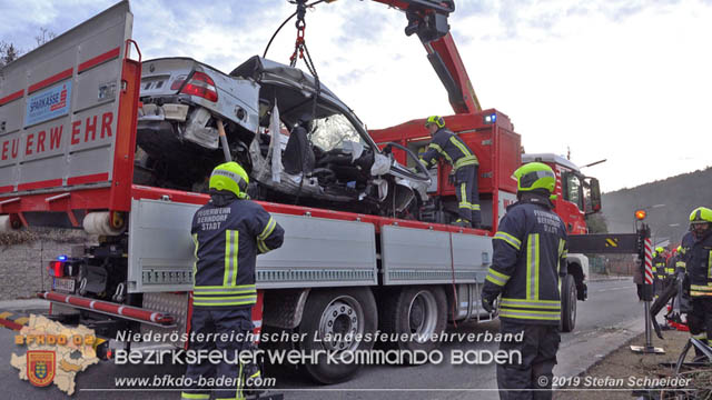 20190224 Schwerer Verkehrsunfall auf der LB18 in St.Veit a.d.Triesting  Foto: © Stefan Schneider 