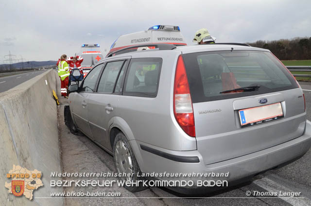 20190313 Verkehrsunfall auf der A3 zwischen Ebreichsdorf und Pottendorf  Foto:  Thomas Lenger