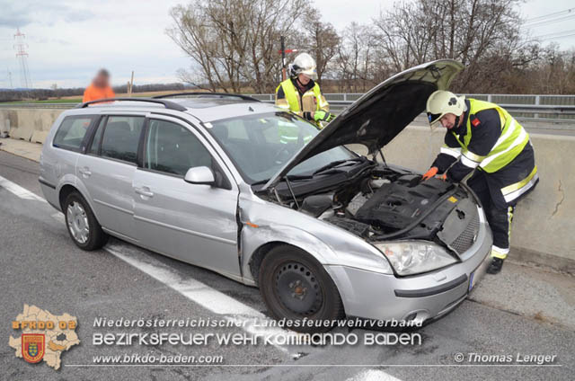 20190313 Verkehrsunfall auf der A3 zwischen Ebreichsdorf und Pottendorf Foto: © Thomas Lenger