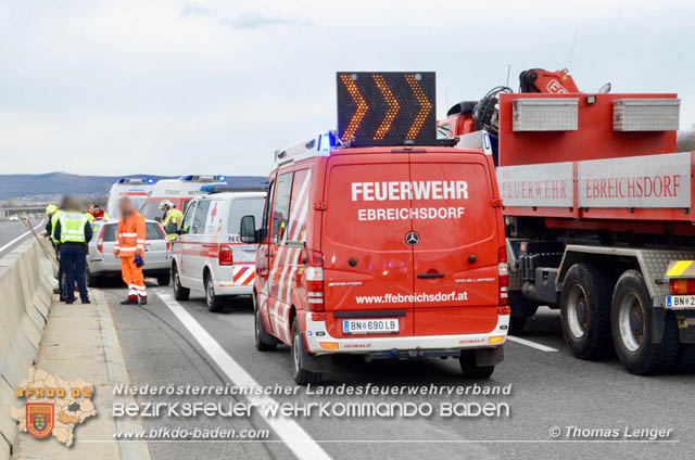 20190313 Verkehrsunfall auf der A3 zwischen Ebreichsdorf und Pottendorf  Foto:  Thomas Lenger