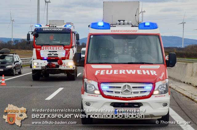 20190313 Verkehrsunfall auf der A3 zwischen Ebreichsdorf und Pottendorf  Foto:  Thomas Lenger