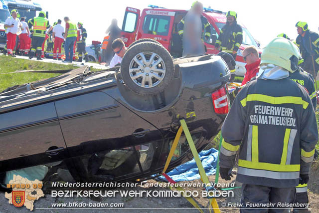 20190419 Schwerer Verkehrsunfall auf der L161 zwischen Reisenberg und Gramatneusiedl  Foto: © Freiwillige Feuerehr Reisenberg