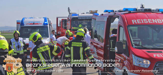 20190419 Schwerer Verkehrsunfall auf der L161 zwischen Reisenberg und Gramatneusiedl  Foto: © Freiwillige Feuerehr Reisenberg