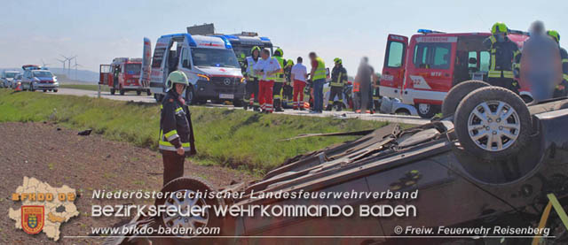 20190419 Schwerer Verkehrsunfall auf der L161 zwischen Reisenberg und Gramatneusiedl  Foto: © Freiwillige Feuerehr Reisenberg
