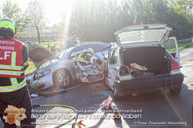 20190419 Weiterer schwerer Verkehrsunfall am Karfreitag auf der L161 zwischen Reisenberg und Gramatneusiedl  Foto: © Freiwillige Feuerwehr Reisenberg