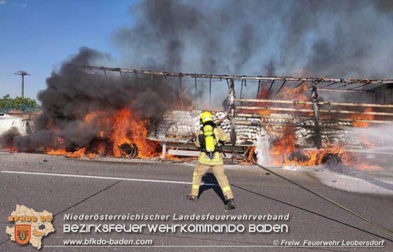 20190524 Schwerer LKW Unfall auf der A2 zwischen Wllersdorf u. Leobersdorf  Foto:   FF Leobersdorf