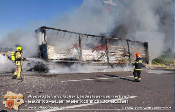 20190524 Schwerer LKW Unfall auf der A2 zwischen Wllersdorf u. Leobersdorf  Foto:   FF Leobersdorf