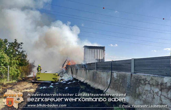 20190524 Schwerer LKW Unfall auf der A2 zwischen Wllersdorf u. Leobersdorf  Foto:   FF Leobersdorf