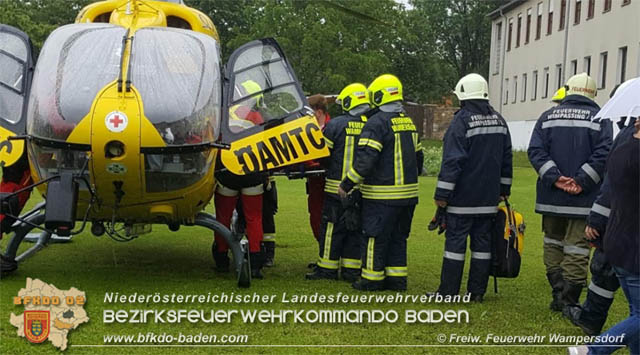 20190529 Dramatischer Arbeitsunfall in Wimpassing an der Leitha (Bgld)  Foto:  Freiwillige Feuerwehr Wampersdorf