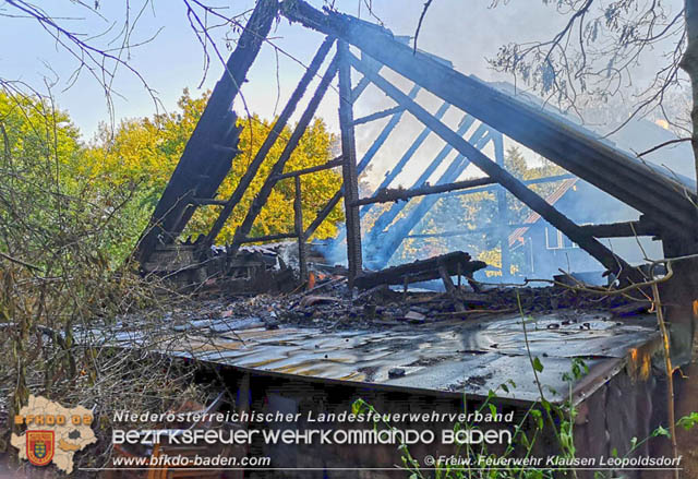 20190630 Vollbrand eines Nebengeäudes in Klausen-Leopoldsorf in Waldnähe  Foto: © Freiwillige Feuerwehr Klausen Leopoldsdorf