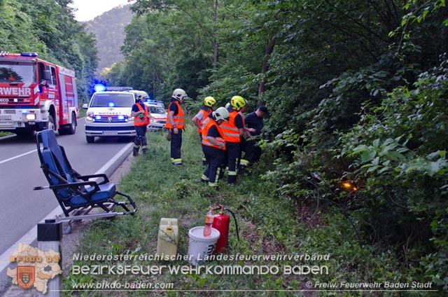 20190630 Verkehrsunfall mit mehreren Verletzten auf der LB210 im Helenental  Fotos: © FF Baden-Stadt Martin Grassl u. Martin Lichtenauer