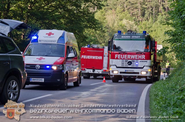 20190630 Verkehrsunfall mit mehreren Verletzten auf der LB210 im Helenental  Fotos: © FF Baden-Stadt Martin Grassl u. Martin Lichtenauer