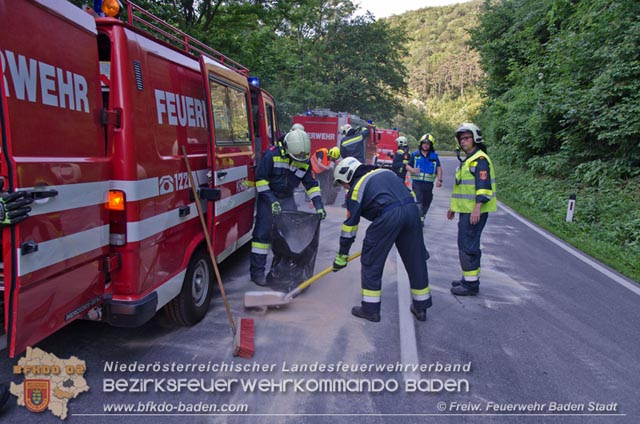 20190630 Verkehrsunfall mit mehreren Verletzten auf der LB210 im Helenental  Fotos: © FF Baden-Stadt Martin Grassl u. Martin Lichtenauer