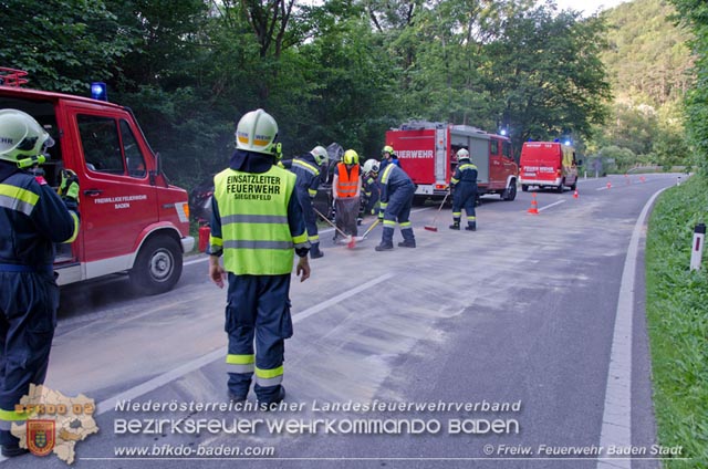 20190630 Verkehrsunfall mit mehreren Verletzten auf der LB210 im Helenental  Fotos: © FF Baden-Stadt Martin Grassl u. Martin Lichtenauer