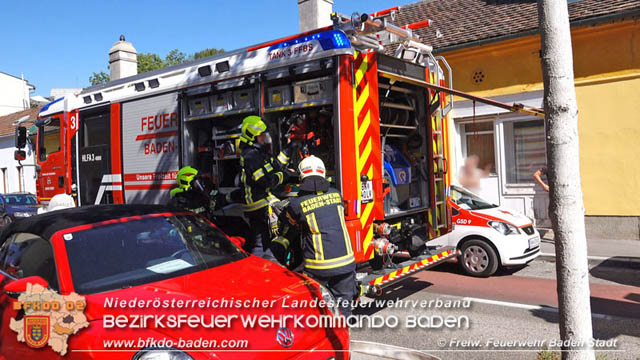 20190706 Kchenbrand in Badener Mehrparteien-Wohnhausanlage rasch gelscht  Foto:  Stefan Schneider FF Baden-Stadt