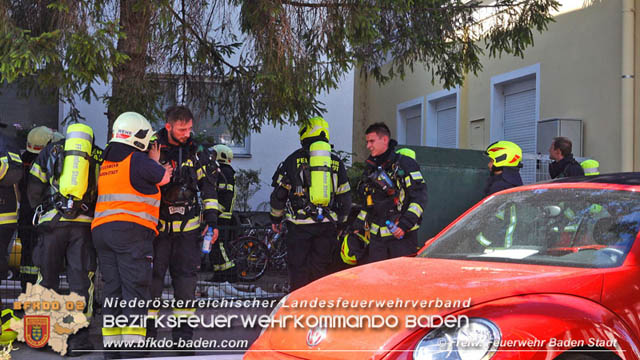 20190706 Kchenbrand in Badener Mehrparteien-Wohnhausanlage rasch gelscht  Foto:  Stefan Schneider FF Baden-Stadt