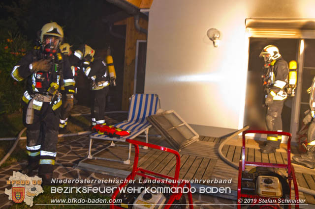 20190713 Brand in einem Traiskirchener Kleingartenhaus  Foto: © Stefan Schneider BFK Baden