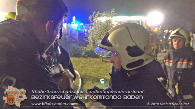 20190713 Brand in einem Traiskirchener Kleingartenhaus  Foto: © Stefan Schneider BFK Baden