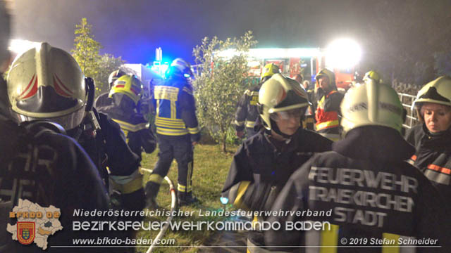 20190713 Brand in einem Traiskirchener Kleingartenhaus  Foto: © Stefan Schneider BFK Baden