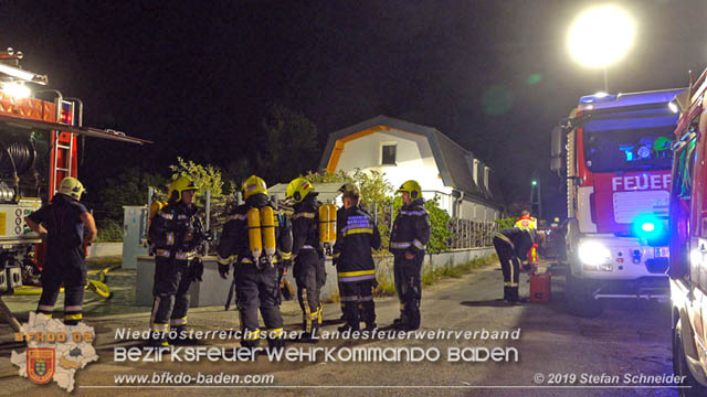 20190713 Brand in einem Traiskirchener Kleingartenhaus  Foto: © Stefan Schneider BFK Baden