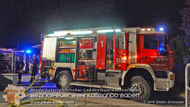 20190713 Brand in einem Traiskirchener Kleingartenhaus  Foto: © Stefan Schneider BFK Baden