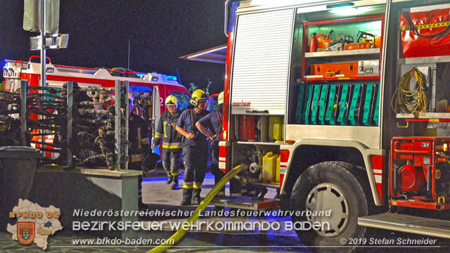 20190713 Brand in einem Traiskirchener Kleingartenhaus  Foto: © Stefan Schneider BFK Baden