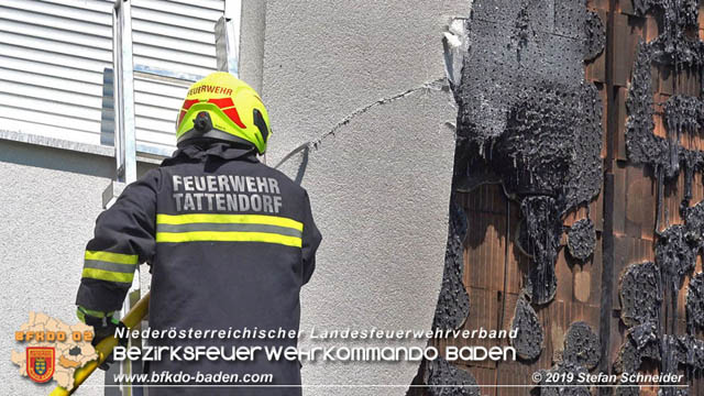 20190724 Brand bei einer Tattendorfer Reihenhausanlage Foto: © Stefan Schneider 20190724 Brand bei einer Tattendorfer Reihenhausanlage Foto: © Stefan Schneider