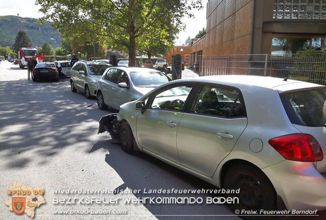 20190920 Verkehrsunfall in Berndorf vor Schule  Foto: © Florian Stadler FF Berndorf-Stadt