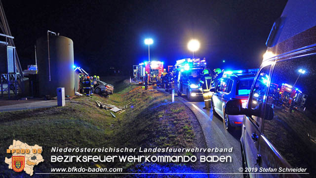 20191004 Verkehrsunfall zwischen Gnselsdorf (Gemeindegebiet Schnau a.d.Triesting) und Sollenau  Foto:  Stefan Schneider