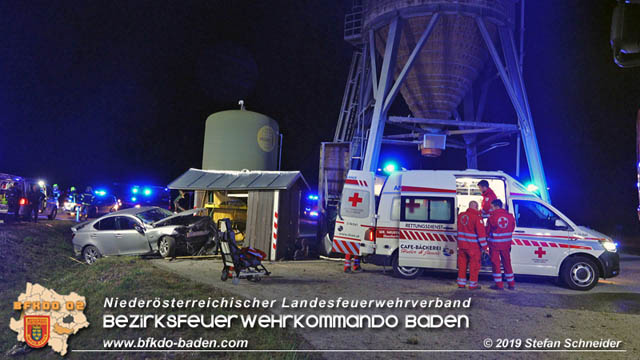 20191004 Verkehrsunfall zwischen Gnselsdorf (Gemeindegebiet Schnau a.d.Triesting) und Sollenau  Foto:  Stefan Schneider