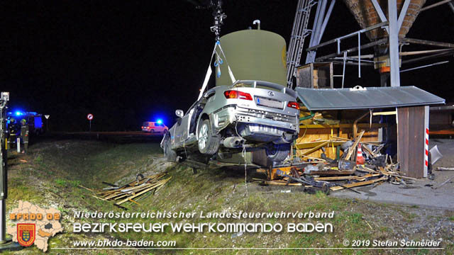 20191004 Verkehrsunfall zwischen Günselsdorf (Gemeindegebiet Schönau a.d.Triesting) und Sollenau  Foto: © Stefan Schneider