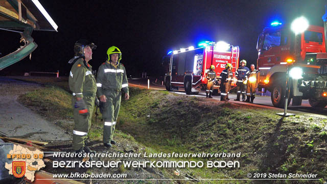 20191004 Verkehrsunfall zwischen Gnselsdorf (Gemeindegebiet Schnau a.d.Triesting) und Sollenau  Foto:  Stefan Schneider