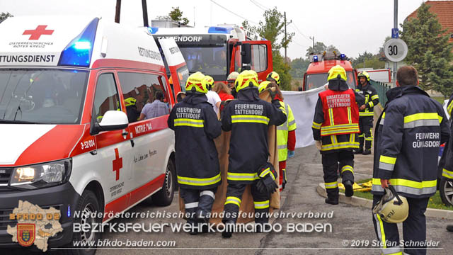 20191014 Pensionist mit Rad bei einem unbeschranktem Bahnbergang in Tattendorf von Zug erfasst und schwer verletzt  Foto:  Stefan Schneider