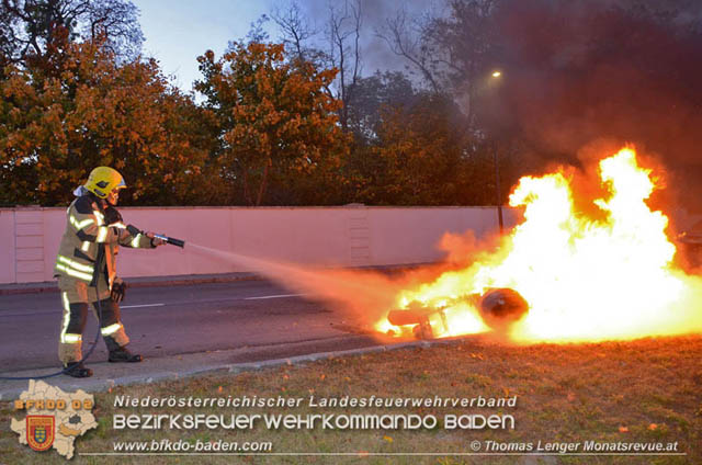 20191024 Ein Motorrad fing in Ebreichsdorf Feuer  Foto:  Thomas Lenger Monatsrevue.at